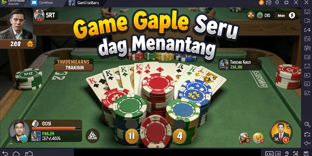 Tampilan gameplay Gaple yang seru dan interaktif.
