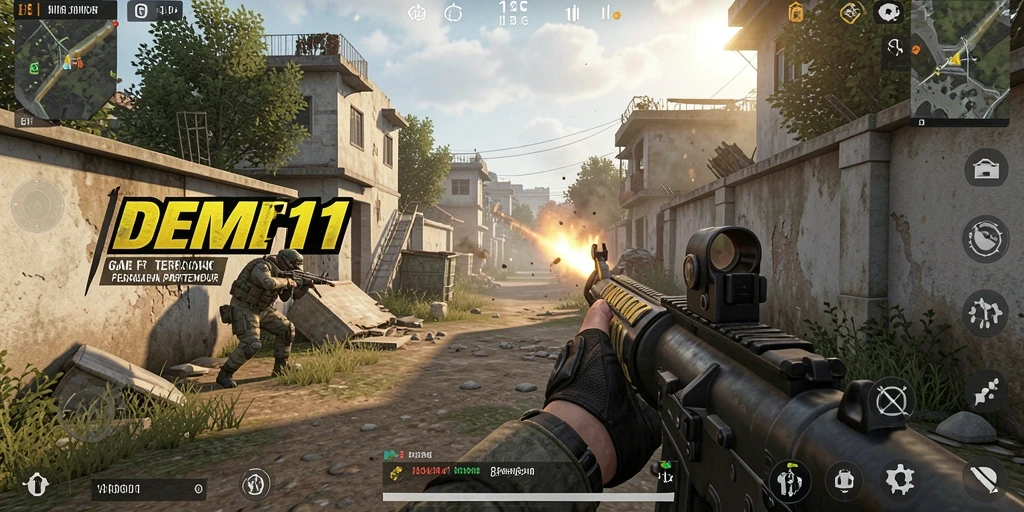 Tampilan gameplay menegangkan dari DEMI11 dengan aksi pertempuran yang mendebarkan.