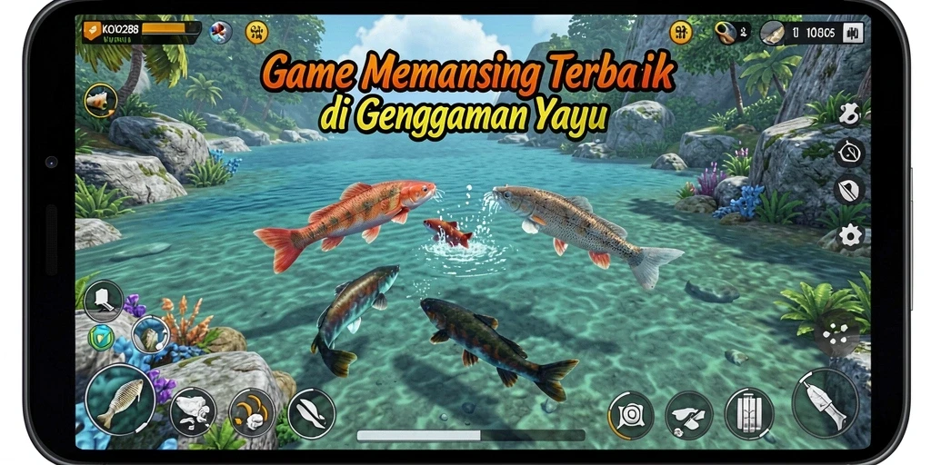 Tampilan gameplay menarik KOKO288 yang menampilkan aksi memancing seru.