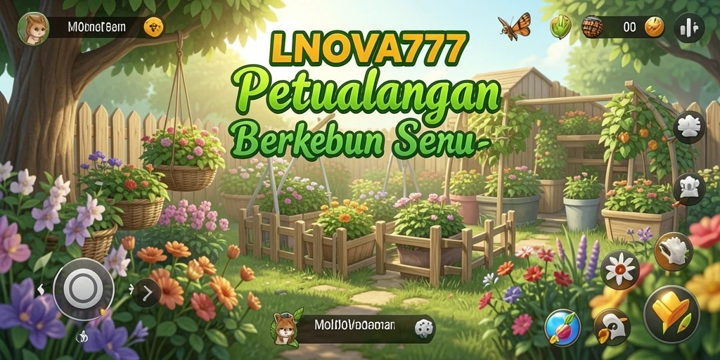 Tampilan menarik dari gameplay berkebun LNOVA777 yang penuh warna.