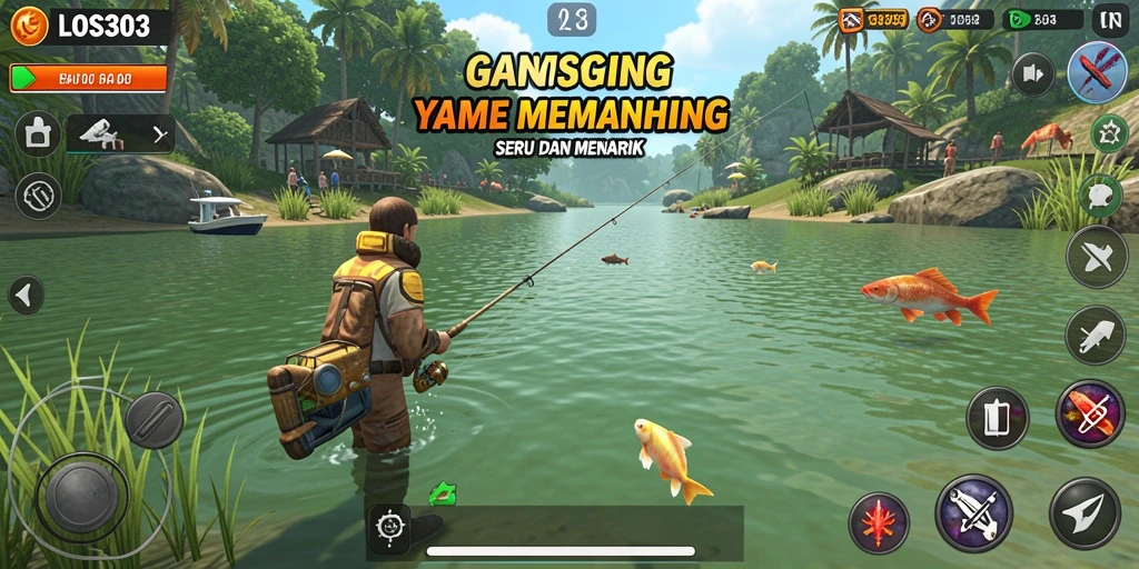 Tangkapan ikan terbesar dalam gameplay memancing yang menegangkan.