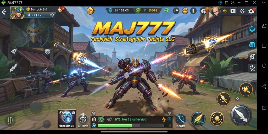 Tampilan dinamis dari gameplay strategis MAJ777 dengan pertempuran seru.
