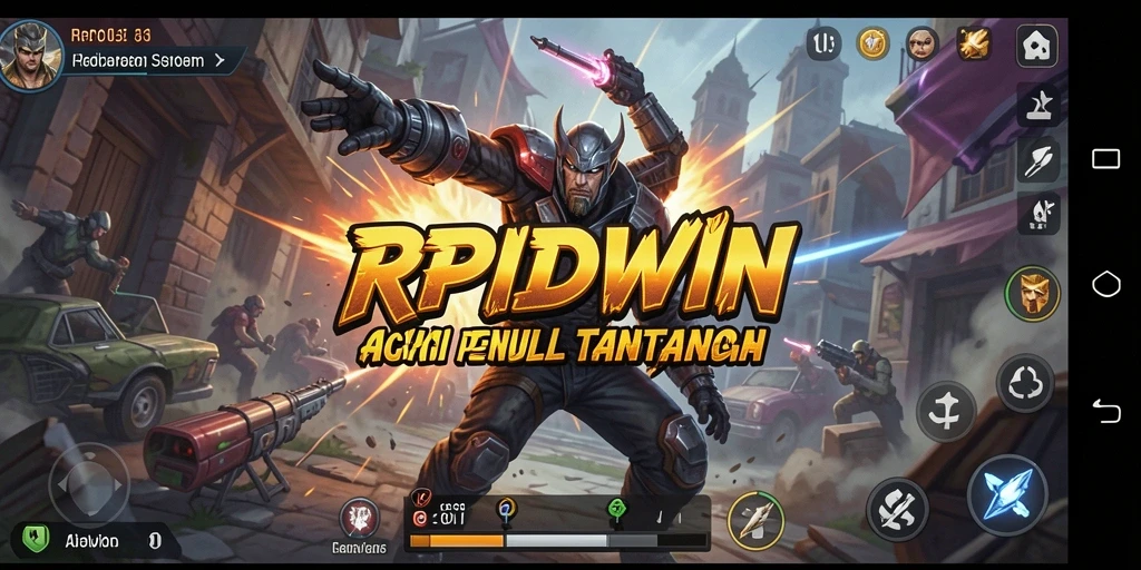 Tangkapan layar RPIDWIN menampilkan pertarungan mendebarkan di dunia aksi.