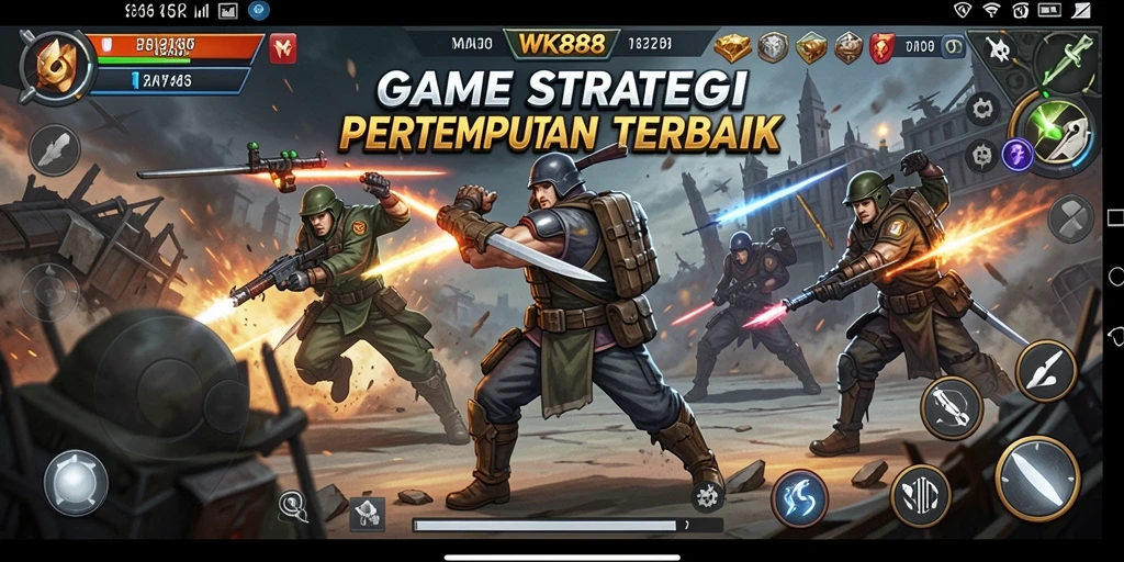 Tampilan gameplay seru dalam pertempuran strategi SLG.